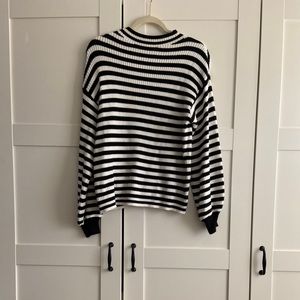 Anthropologie black and white stripe sweater.